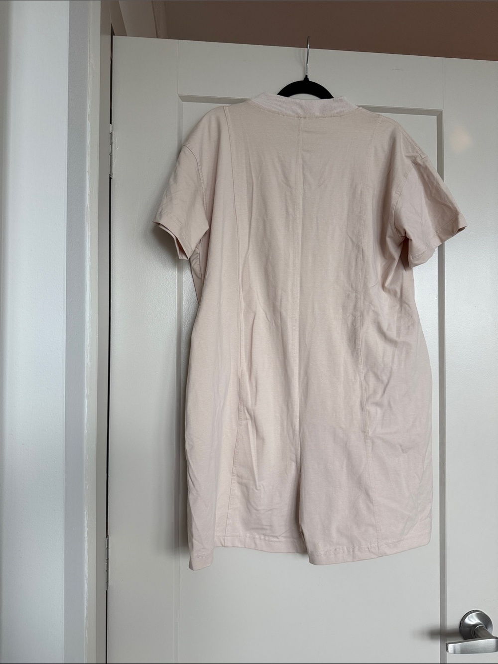 Beige Oversized Button-Front Romper, Size XS - Picture 5 of 5